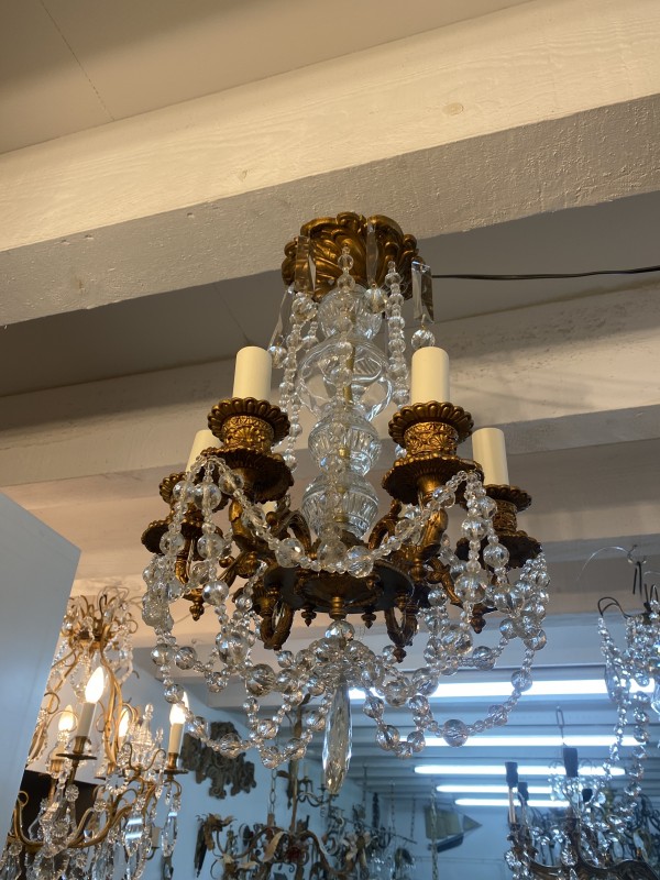 Lustre cristal et régule 